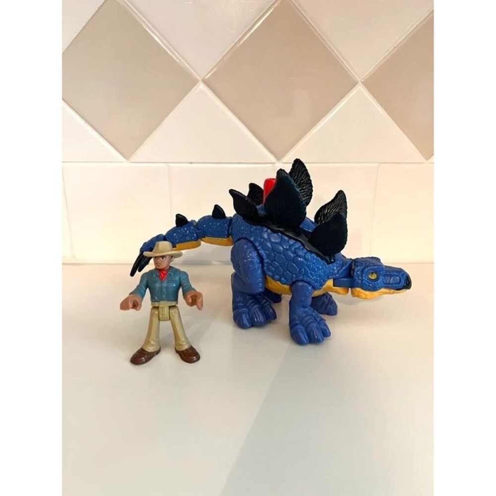 Imaginext Jurassic World Dominion Stegosaurus and Dr. Grant